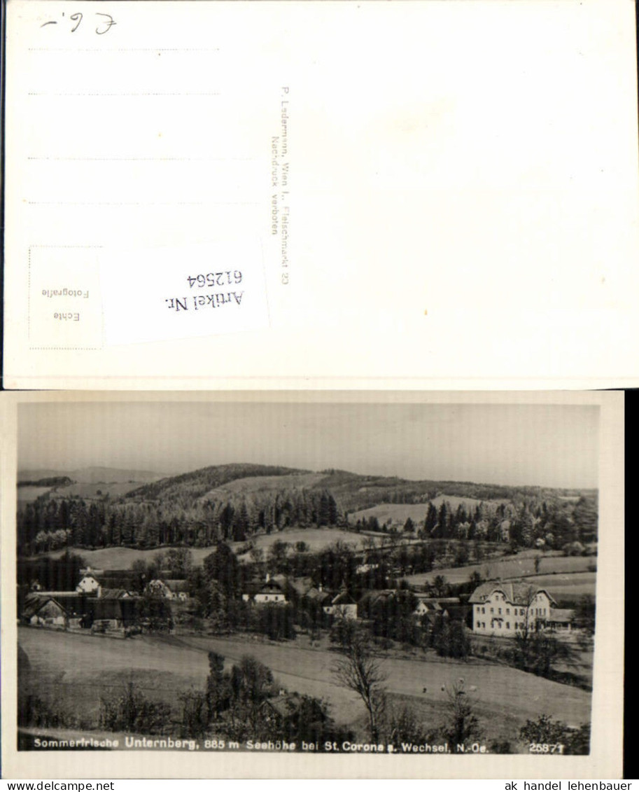 612564,Unternberg bei St. Corona am Wechsel Kirchberg am Wechsel um 1940