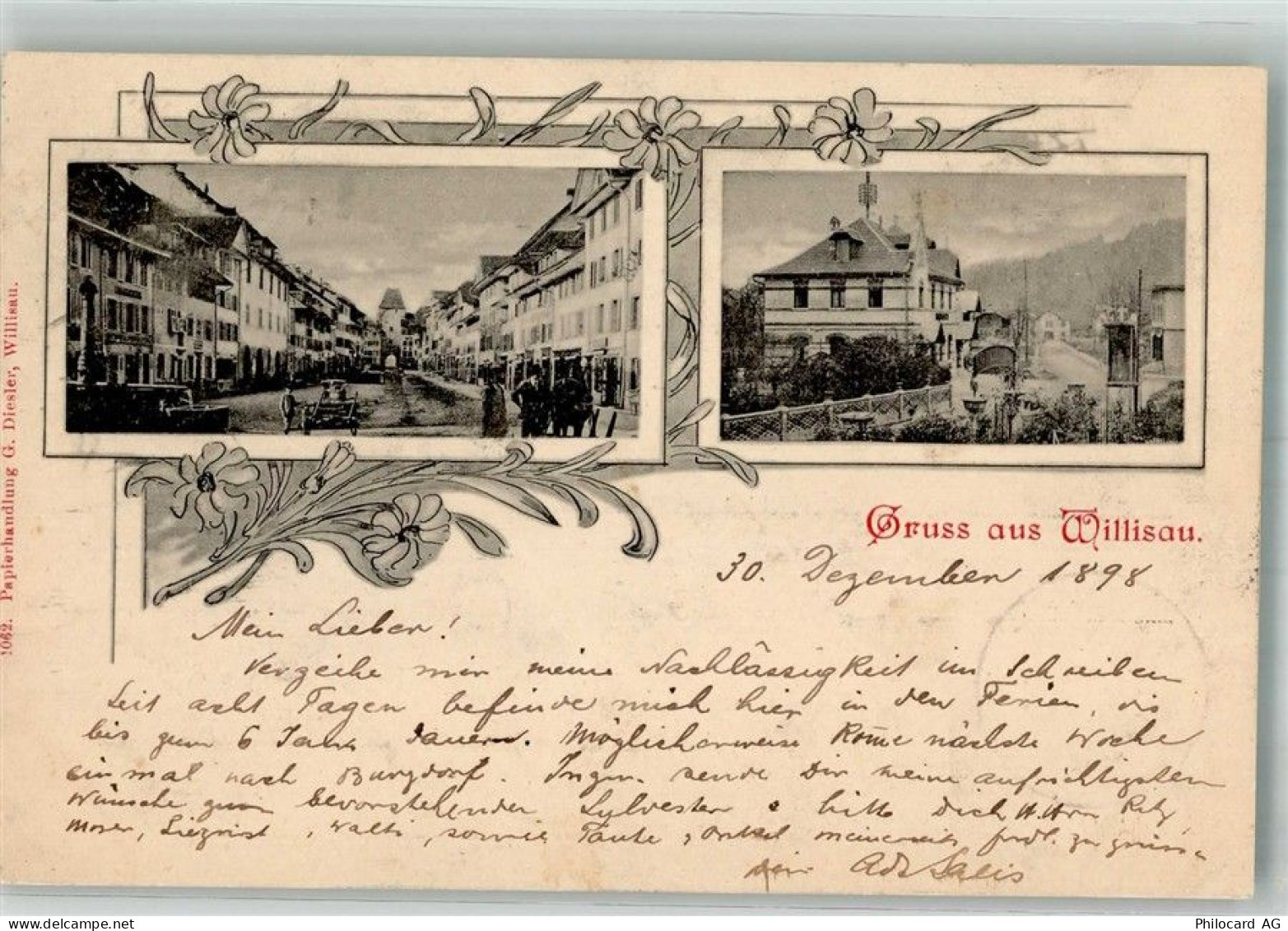 6130 Willisau 1898 Foto AK Gruss aus - 13585824