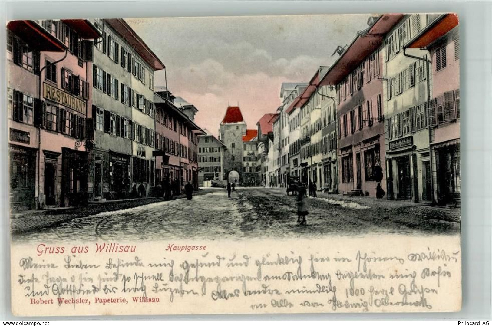 6130 Willisau 1903 Winter Gasthaus Haupt- Gasse - 14001200