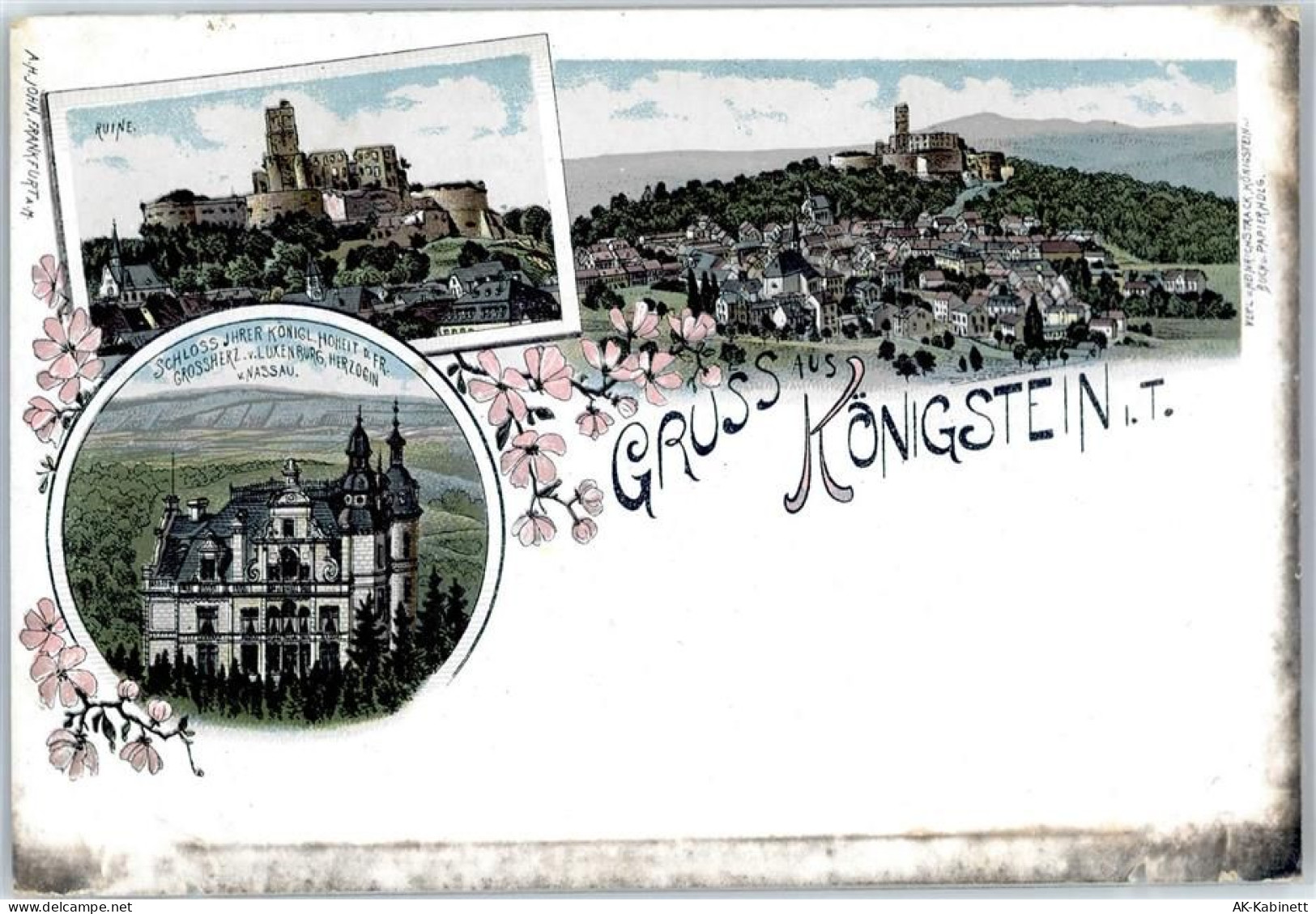 61462 W6240 Königstein im Taunus Lithographie Ruine - 51482308