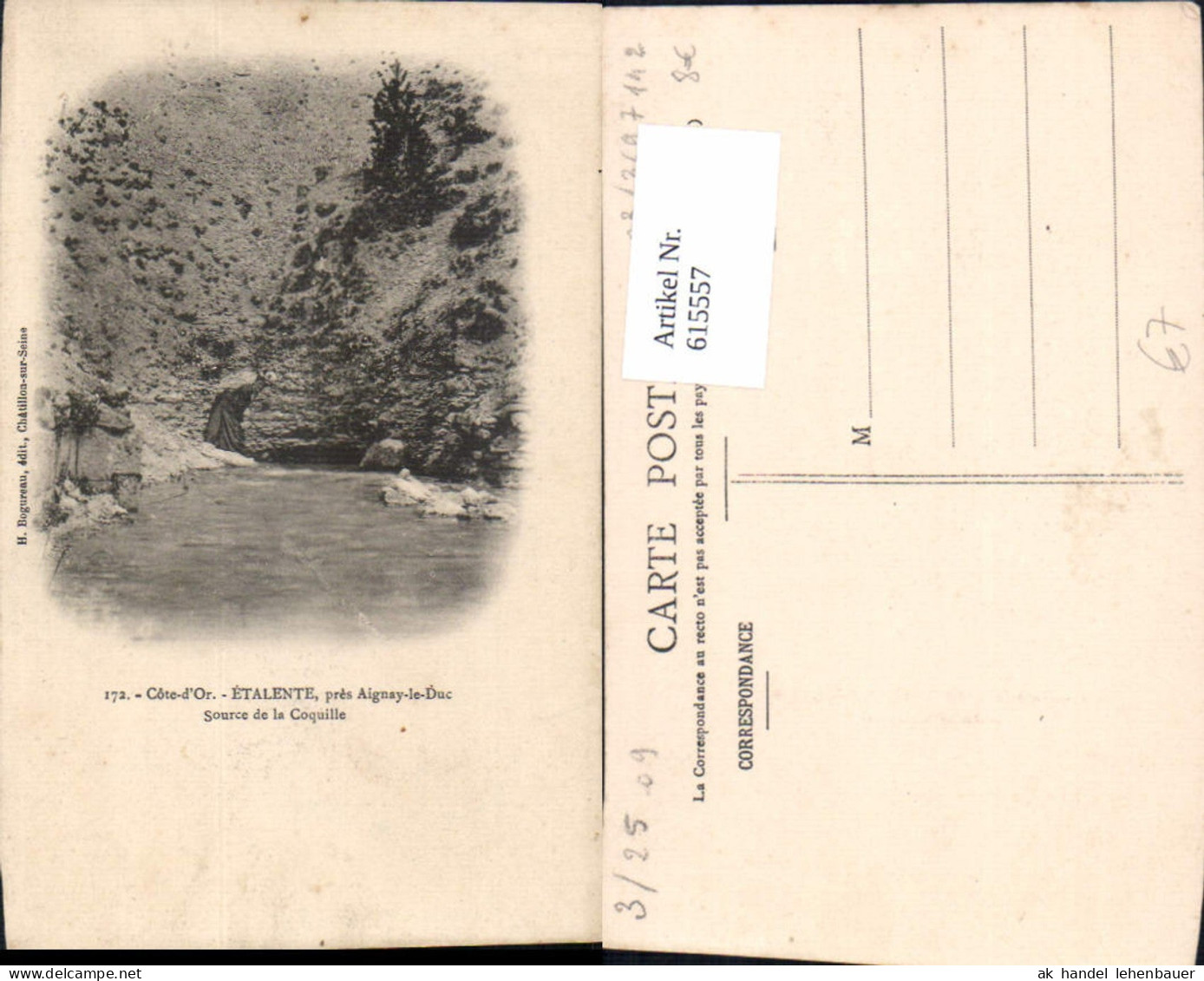 615557,Cote d Or Etalente pres Aignay-le-Duc Source de la Coquille France