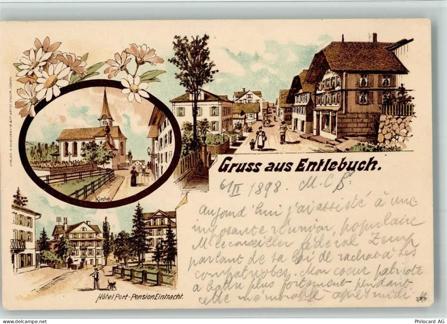 6162 Entlebuch 1998 BOAKC Hotel Eintracht Lithographie - 13700388