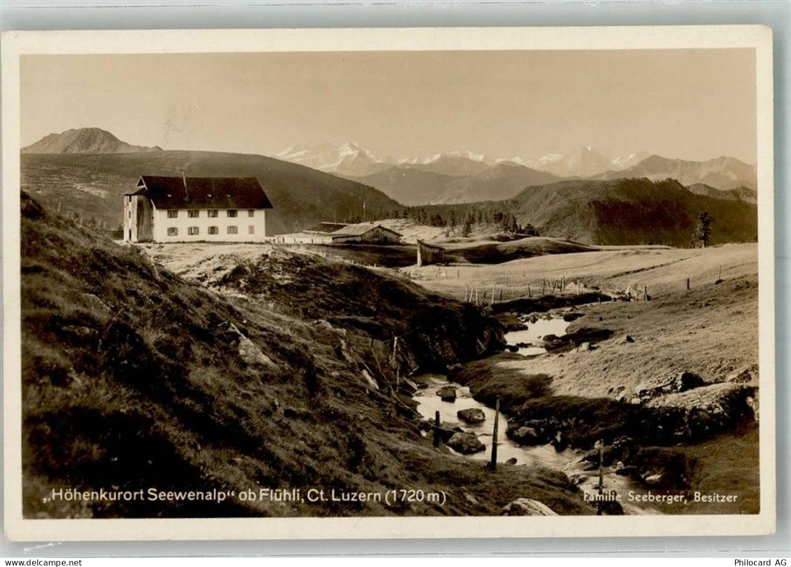 6173 Flühli LU Foto AK Hotel Seewenalp - 38219077