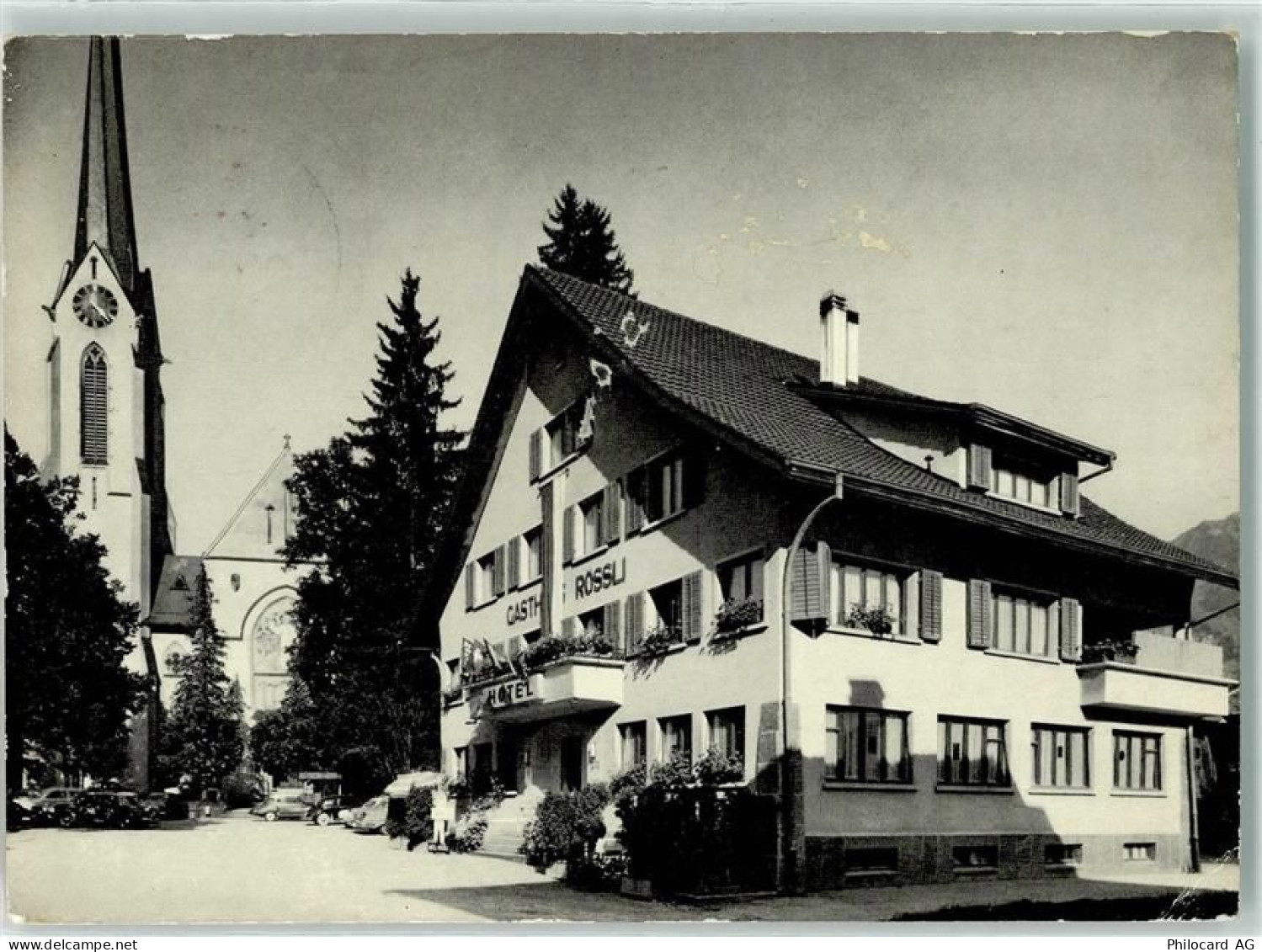 6182 Escholzmatt Gebrauchsspuren Gasthaus Hotel Rössli Kirche - 10592025