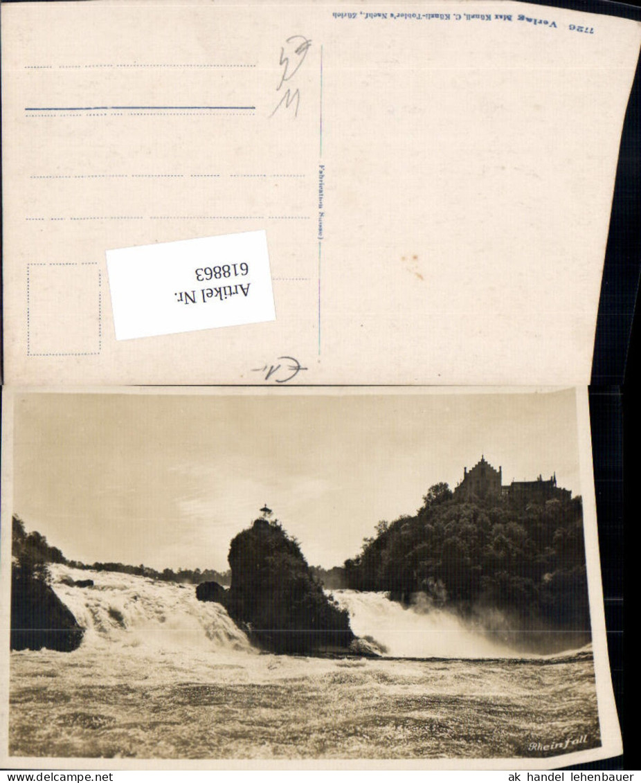 618863,Foto Ak Rheinfall Laufen-Uhwiesen Wasserfall