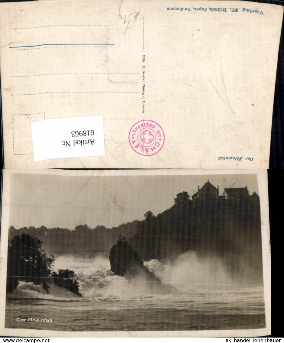 618963,Foto Ak Der Rheinfall Laufen-Uhwiesen Schloss Laufen