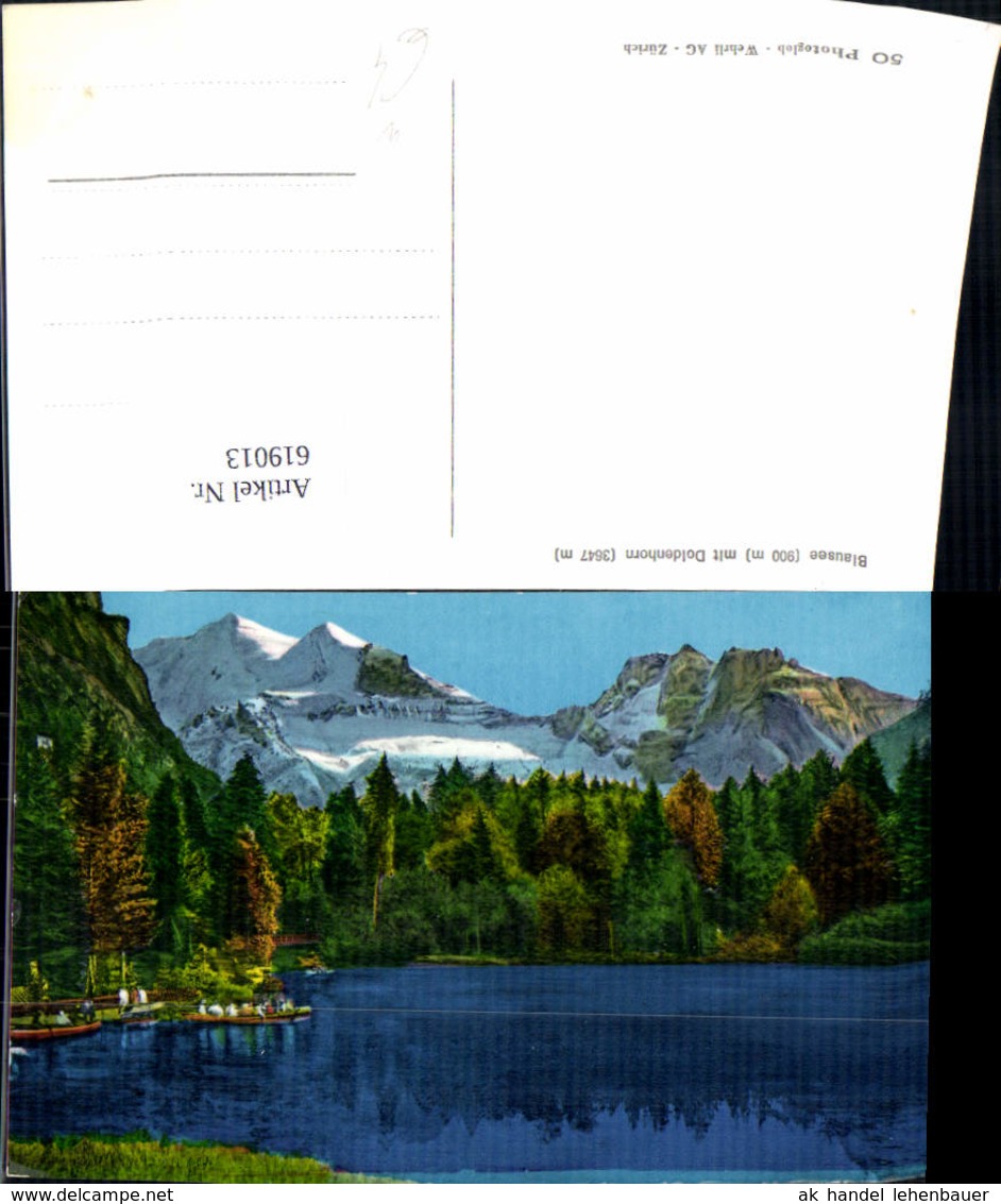 619013,Foto Ak Blausee m. Doldenhorn Kandergrund