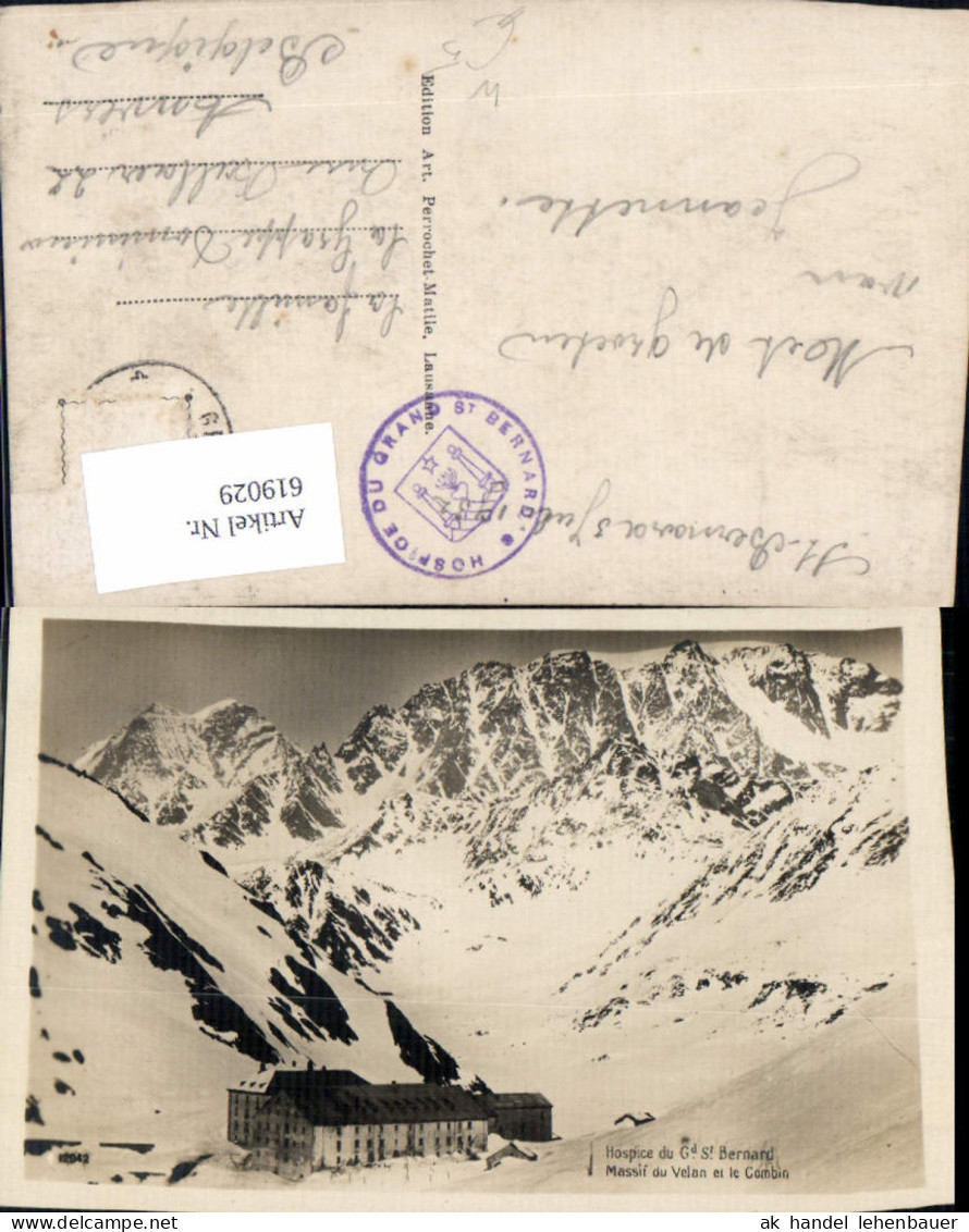619029,Bourg-Saint-Pierre Hospice du Grand St Bernard Massif du Velan et le Combin