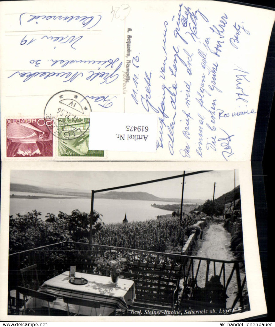 619475,Foto Ak Restaurant Steiner Racine Schernelz ob Ligerz