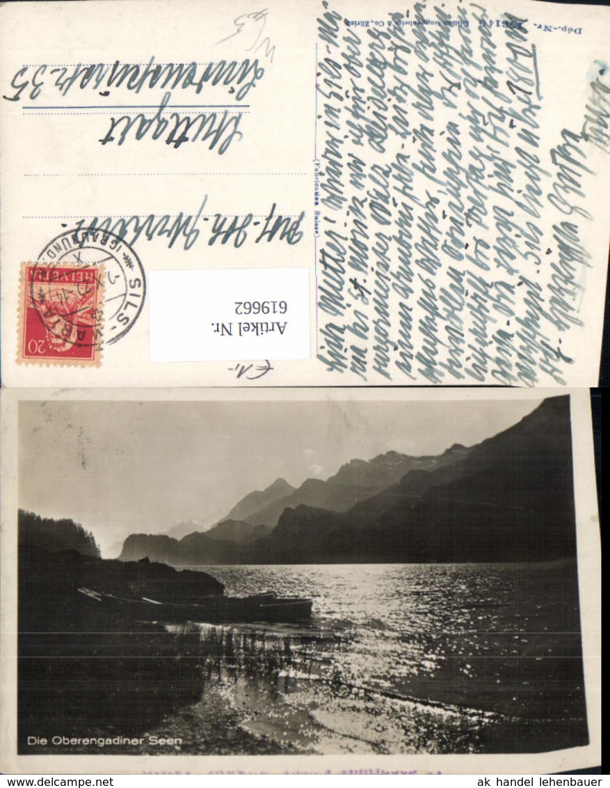 619662,Foto Ak Oberengadiner Seen Silsersee Sils Maria Sils im Engadin/Segl