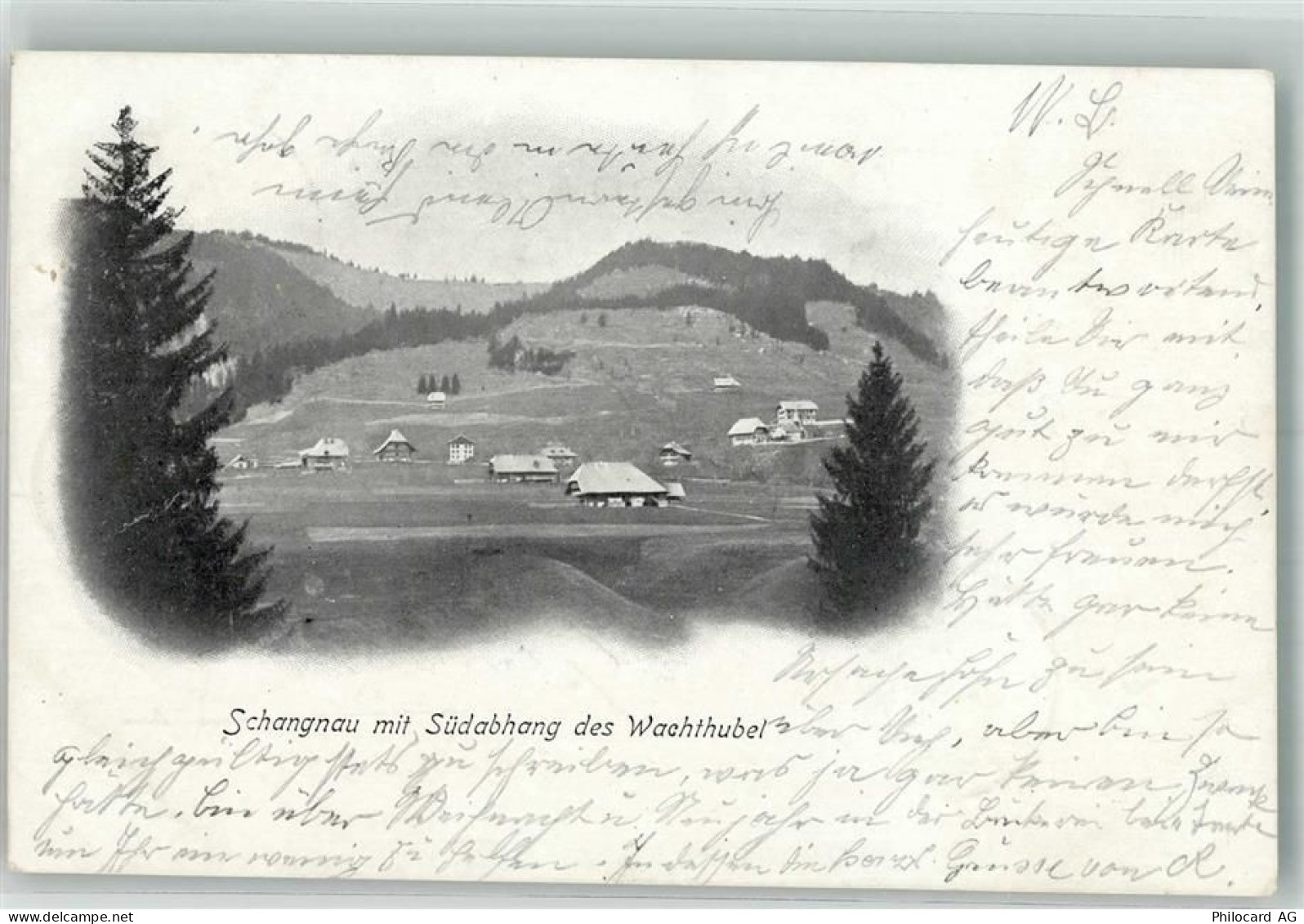 6197 Schangnau 1904 Foto AK Südabhang des Wachthubel - 14001005
