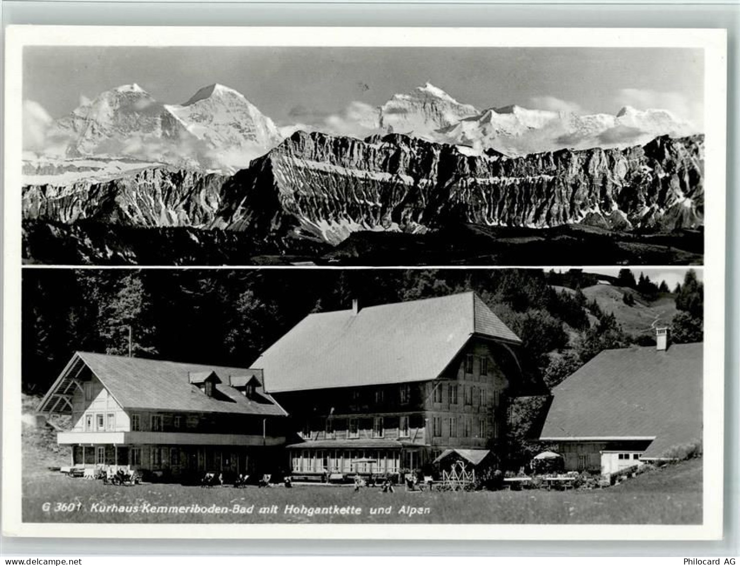 6197 Schangnau - Kurhaus Kemmeriboden-Bad mit Hohgantkette und Alpen - 10156127