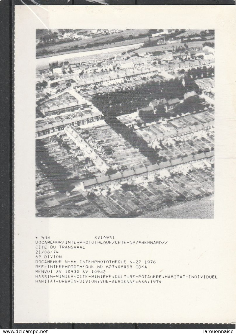 62 - DIVION - Bassin minier - Cité minière - Culture potagère - Habitat individuel