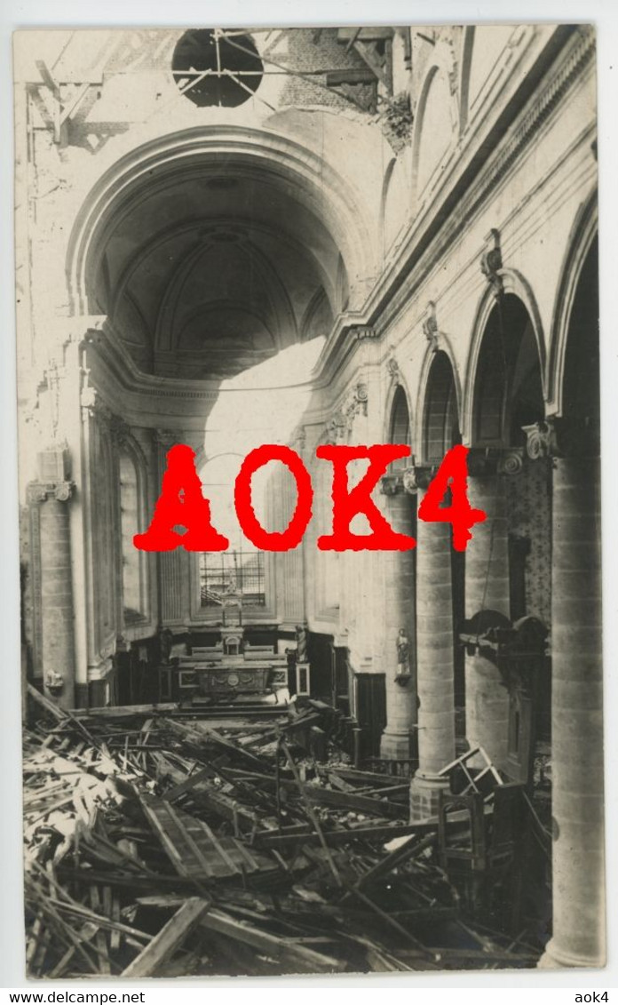 62 HARNES eglise interieur autel 1917 occupation allemande Lens Nordfrankreich