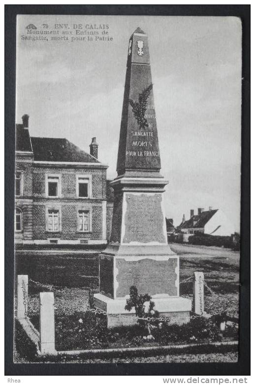 62 Sangatte - monument aux morts - cpa -  /  D62D  K62193K  C62774C