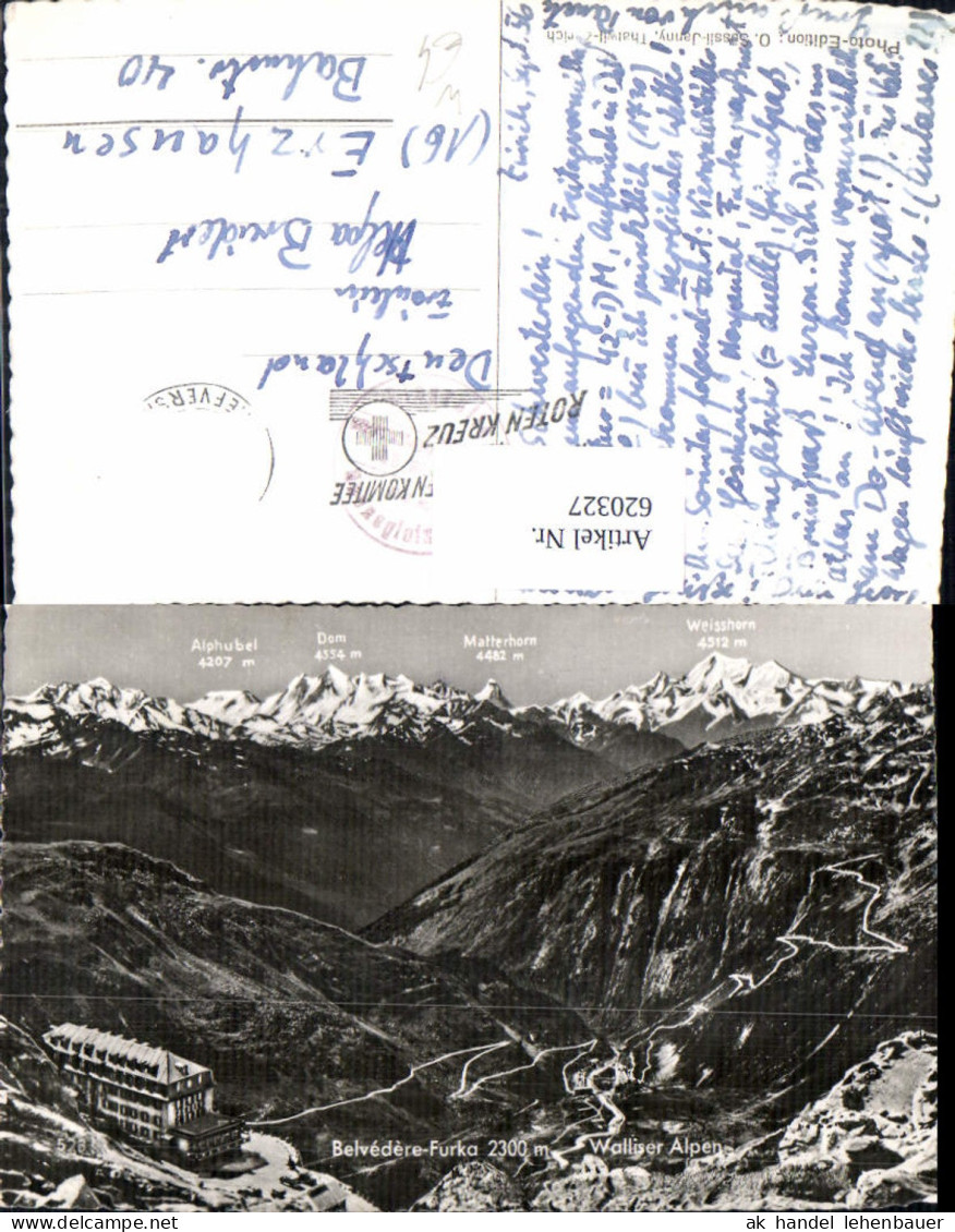 620327,Foto Ak Furka Hotel Belvedere Walliser Alpen Obergoms