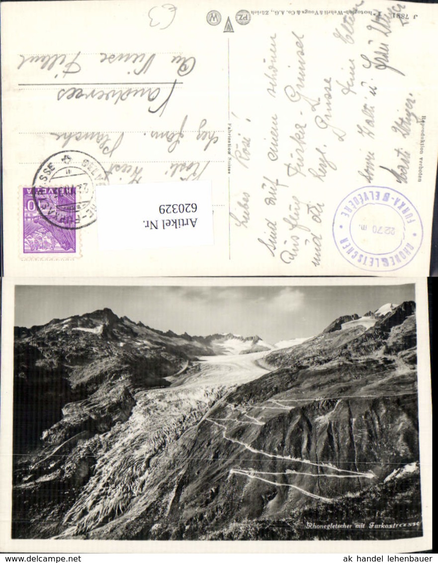 620329,Rhonegletscher m. Furkastrasse Obergoms