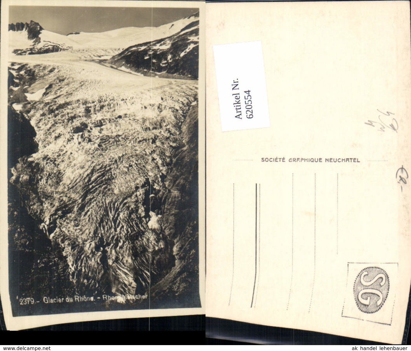 620554,Foto Ak Glacier du Rhone Rhonegletscher Obergoms Gletscher