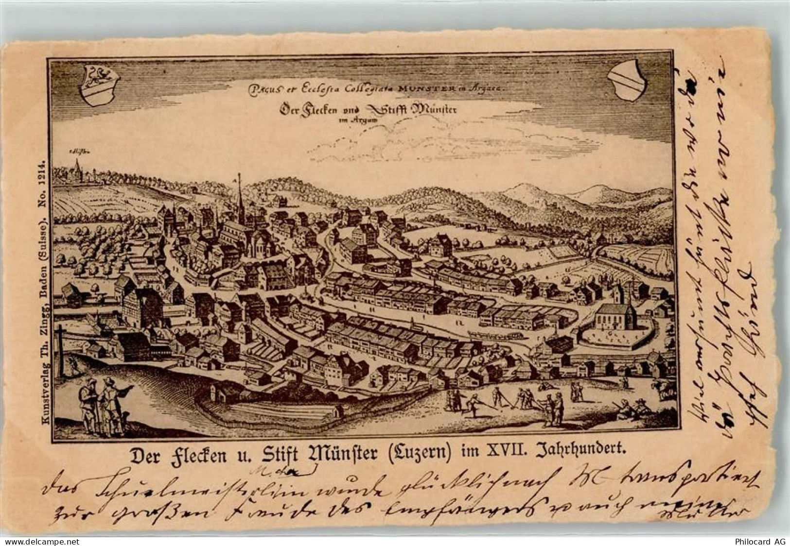 6215 Beromünster 1902 - Der Flecken und Stift Münster Luzern im 17. Jahr... - 13901282