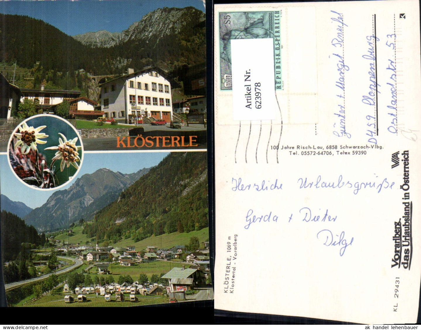 623978,Mehrbild Ak Klösterle Klostertal Edelweiß
