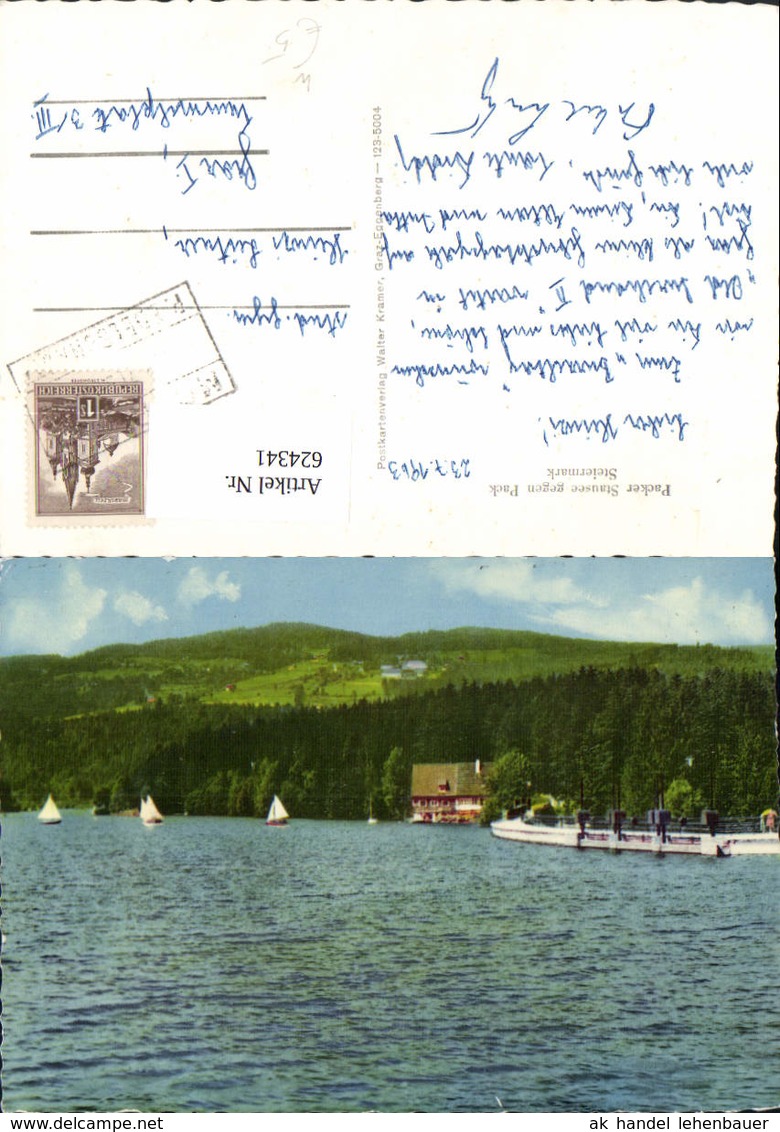 624341,Hirschegg-Pack Packer Stausee geg. Pack Segelboote Segeln