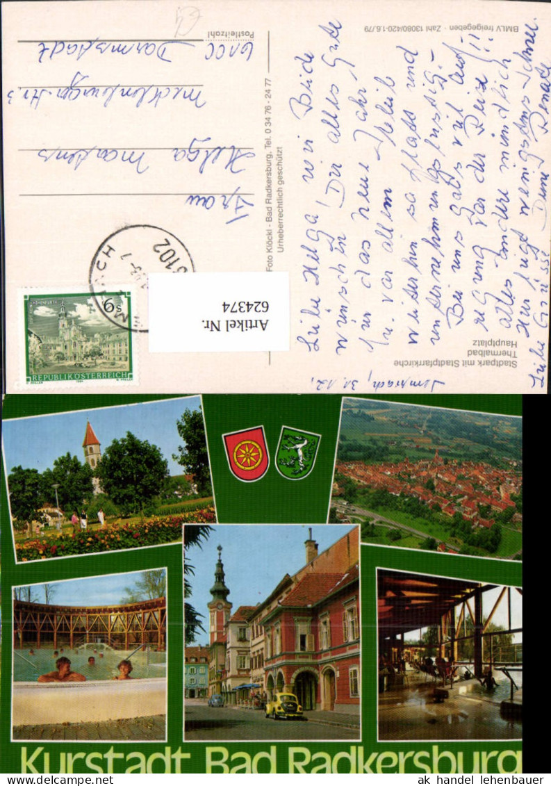 624374,Mehrbild Ak Bad Radkersburg Stadtpark Thermalbad Hauptplatz