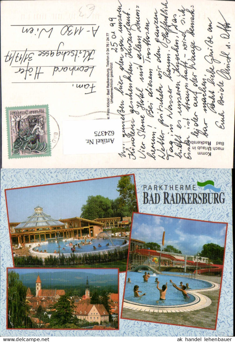 624375,Mehrbild Ak Bad Radkersburg Parktherme