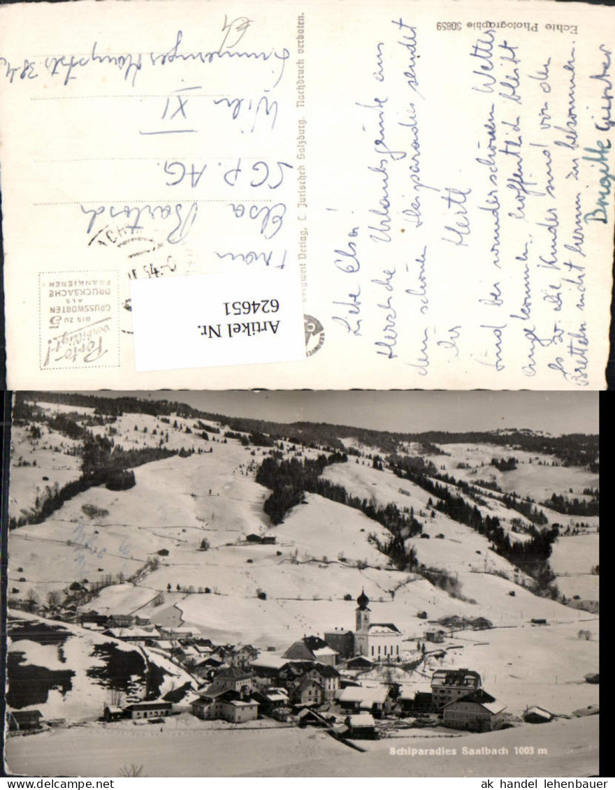 624651,Foto Ak Saalbach Winteransicht Saalbach-Hinterglemm