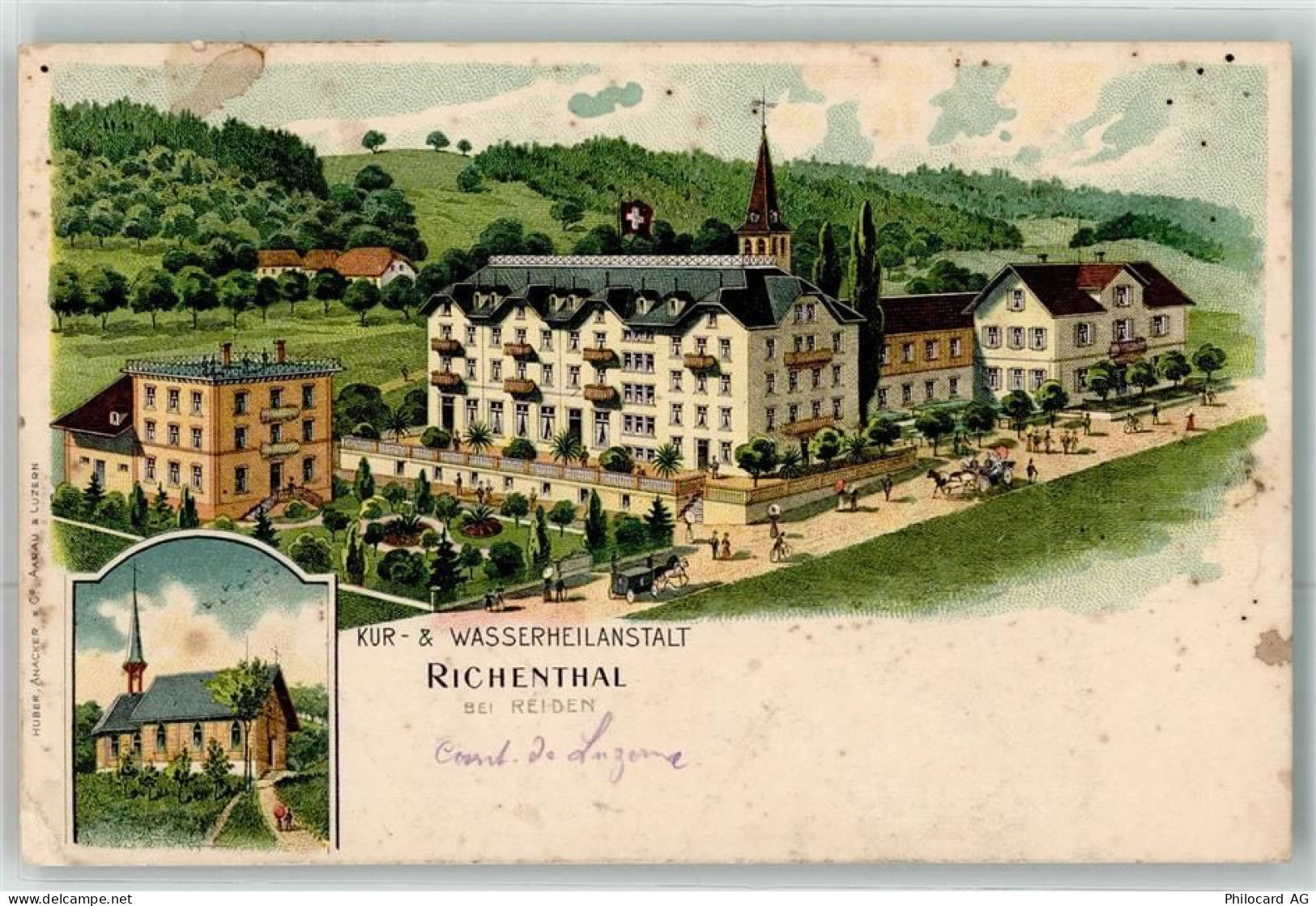 6260 Reiden 1910 Gebrauchsspuren Kur- und Wasserheilanstalt Richenthal L... - 13481956
