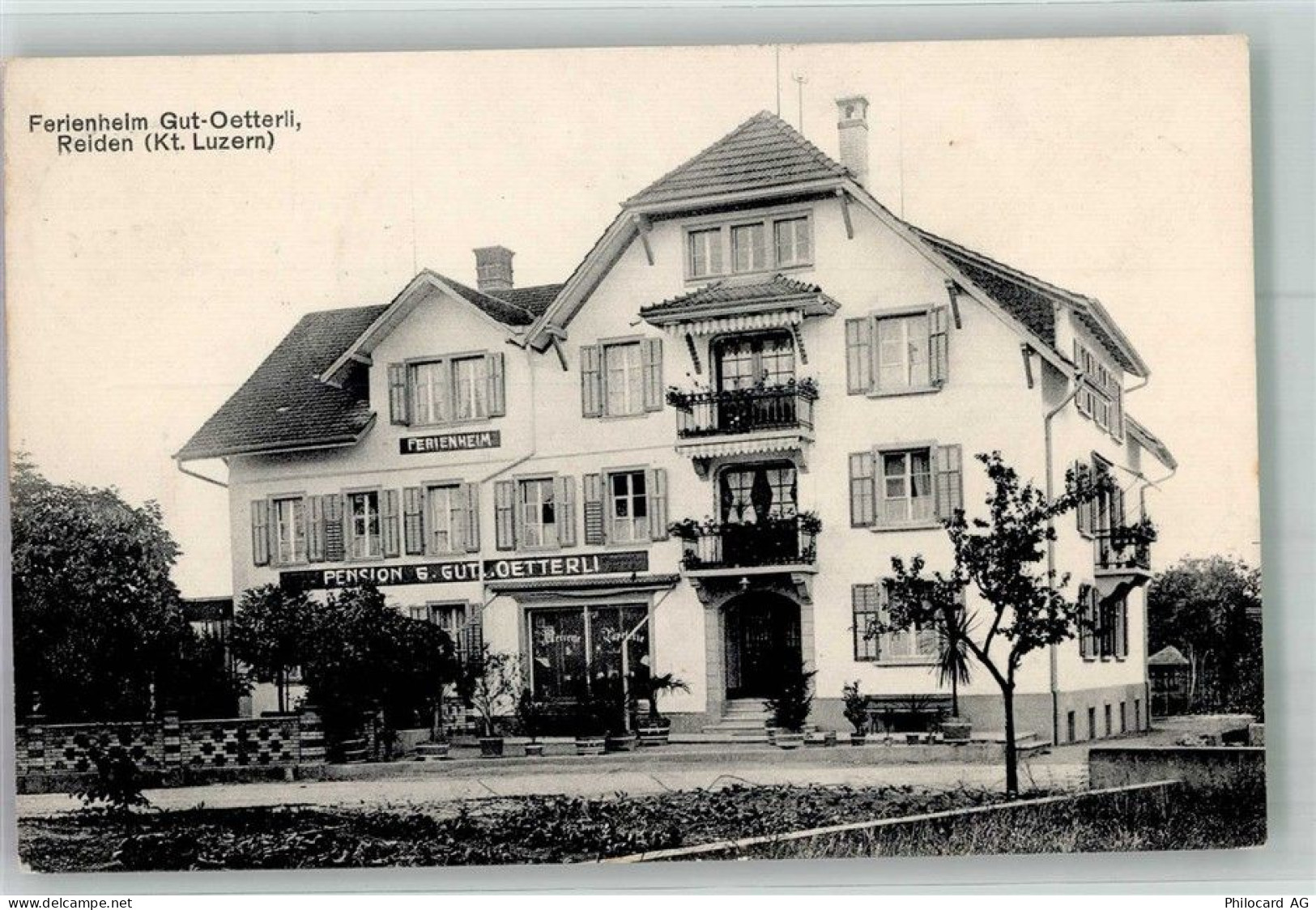 6260 Reiden 1911 Foto AK Pension Ferienheim Gut-Oetterli - 13597765