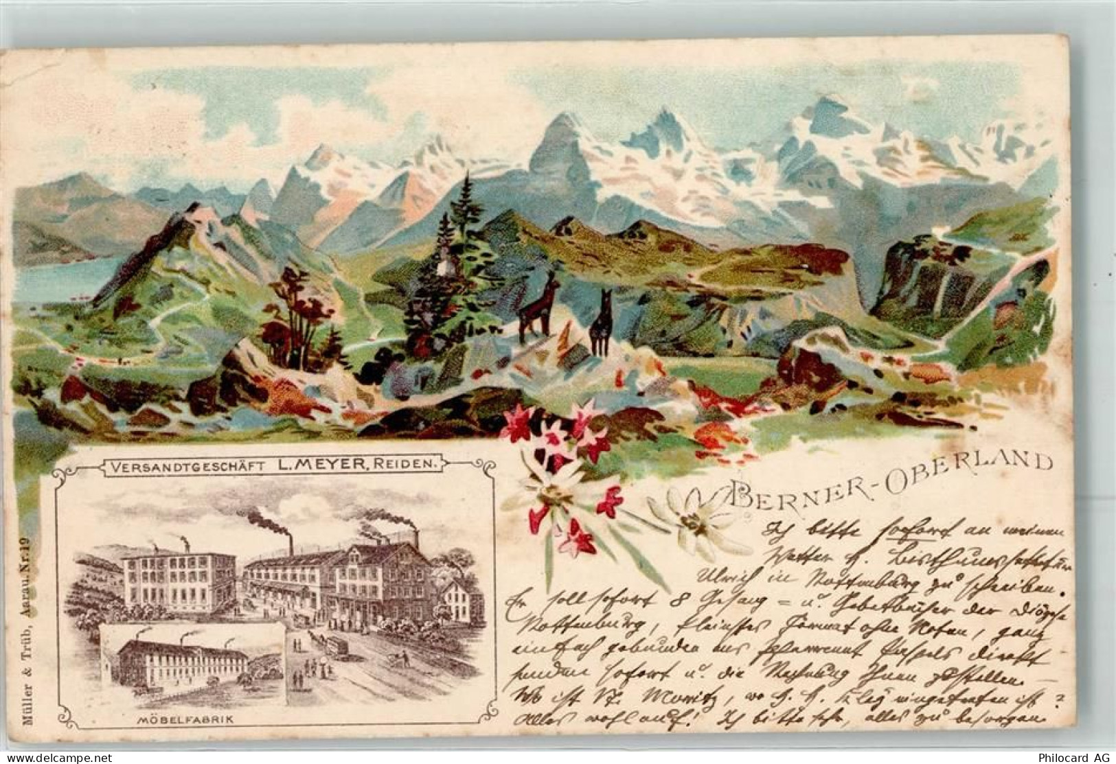 6260 Reiden Gebrauchsspuren Versandgeschäft L. Meyer Möbelfabrik Berner ... - 13481896