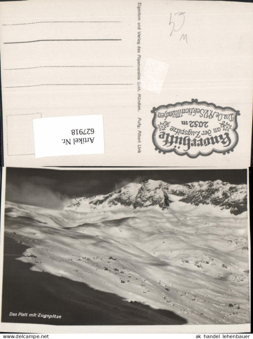 627918,Garmisch-Partenkirchen Knorrhütte a. d. Zugspitze Das Platt m. Zugspitze