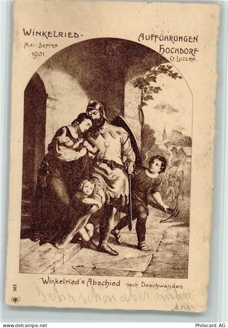 6280 Hochdorf 1901 - Winkelrieds Abschied - Aufführungen Hochdorf - 13106054