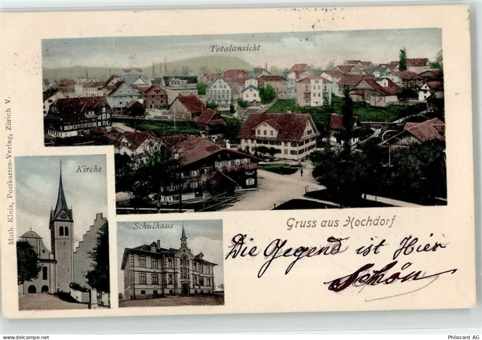 6280 Hochdorf 1903 - Kirche Schule - 52142466