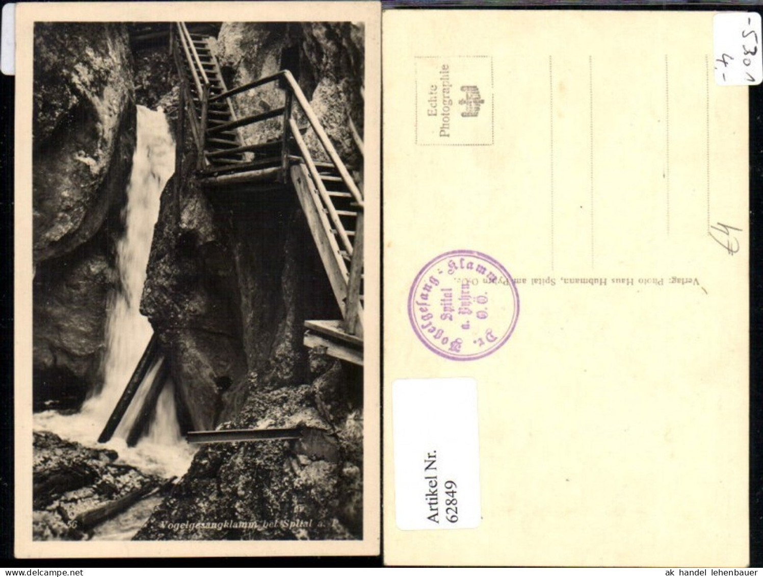 62849,Vogelsangklamm bei Spital am Phyrn