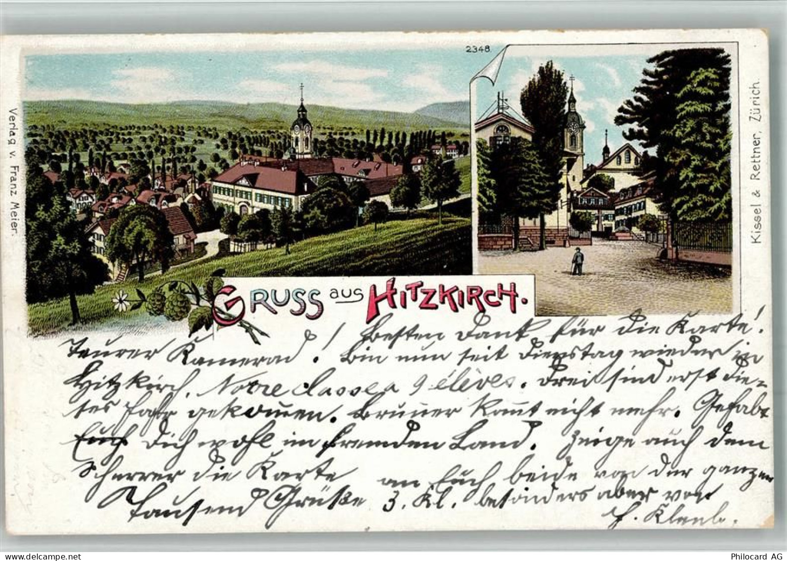 6285 Hitzkirch 1899 BOAKC Lithographie - 13706439