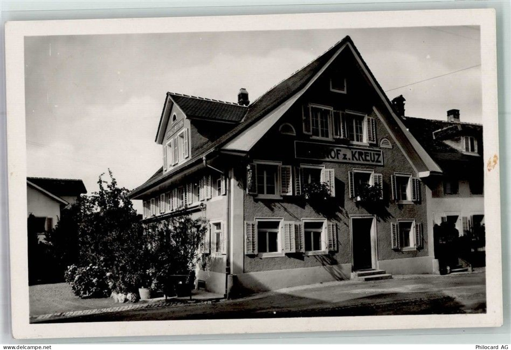 6285 Hitzkirch 1935 Foto AK Gasthaus zum Kreuz - 13597752