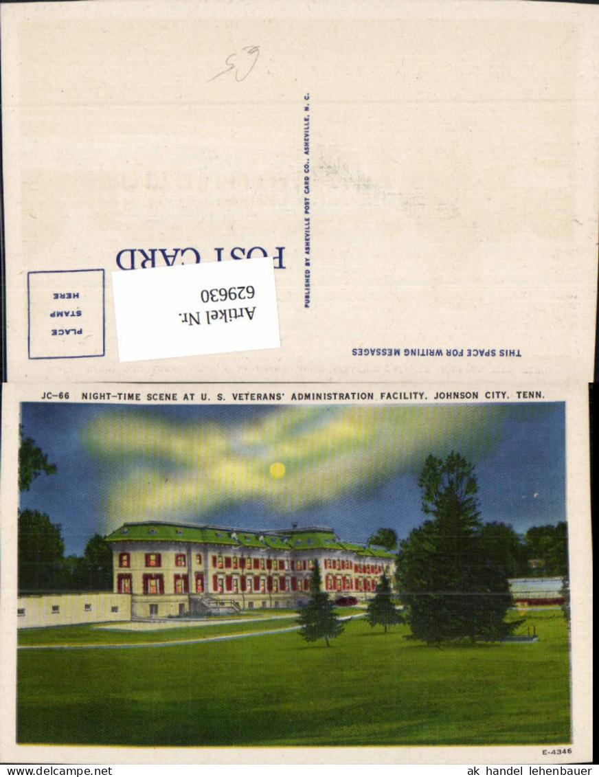 629630,Night-Time Scene at US Veterans Administration Facility Johnson City Tennessee