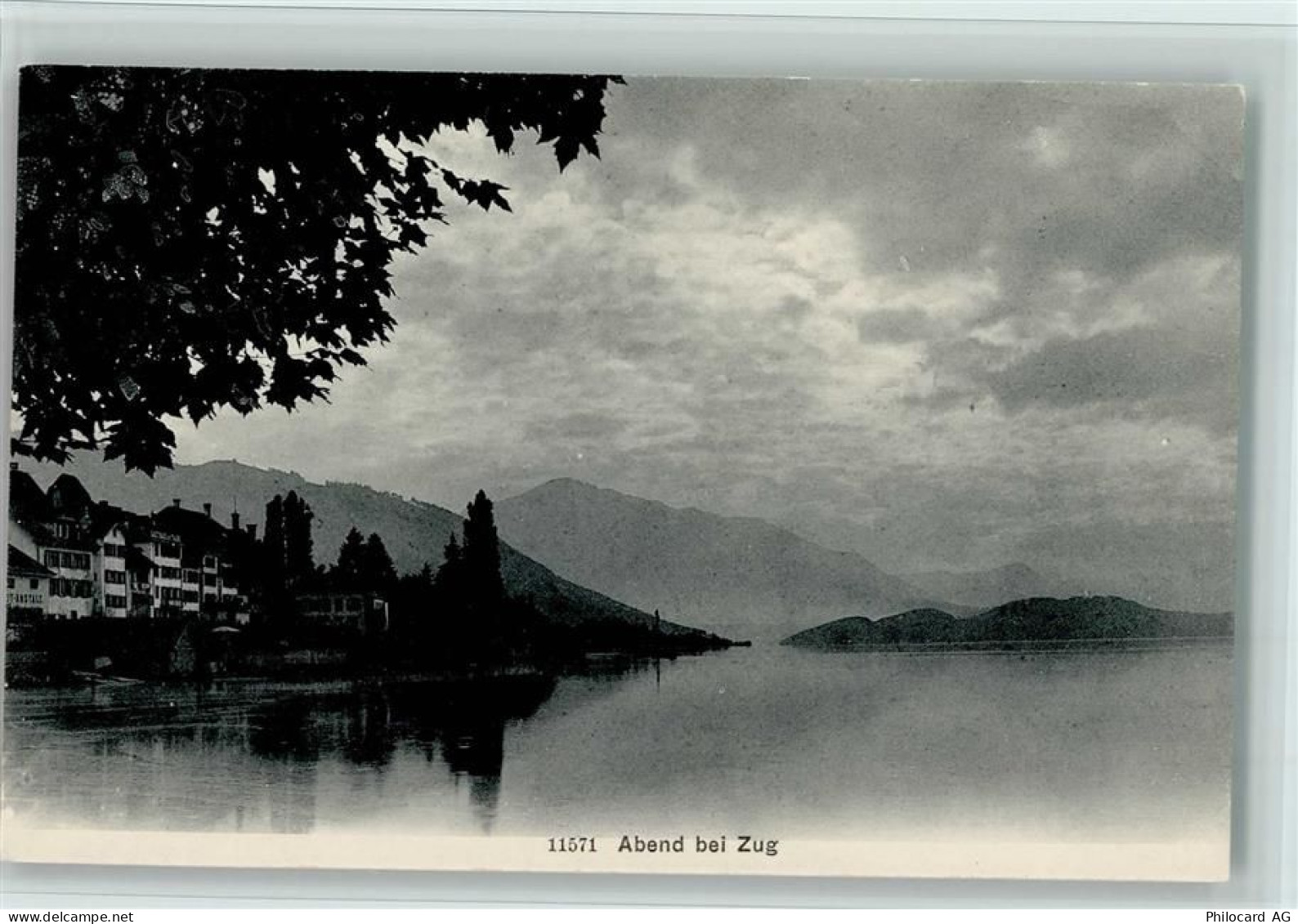 6300 Zug Zugo Mondschein Abend bei Zug - 12110851