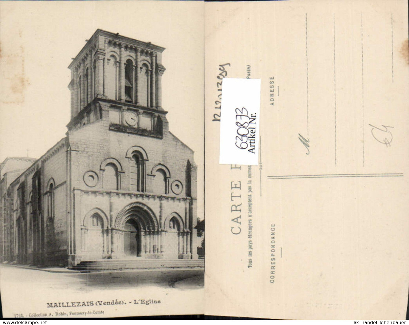630873,Maillezais Vendee L Eglise Kirche France