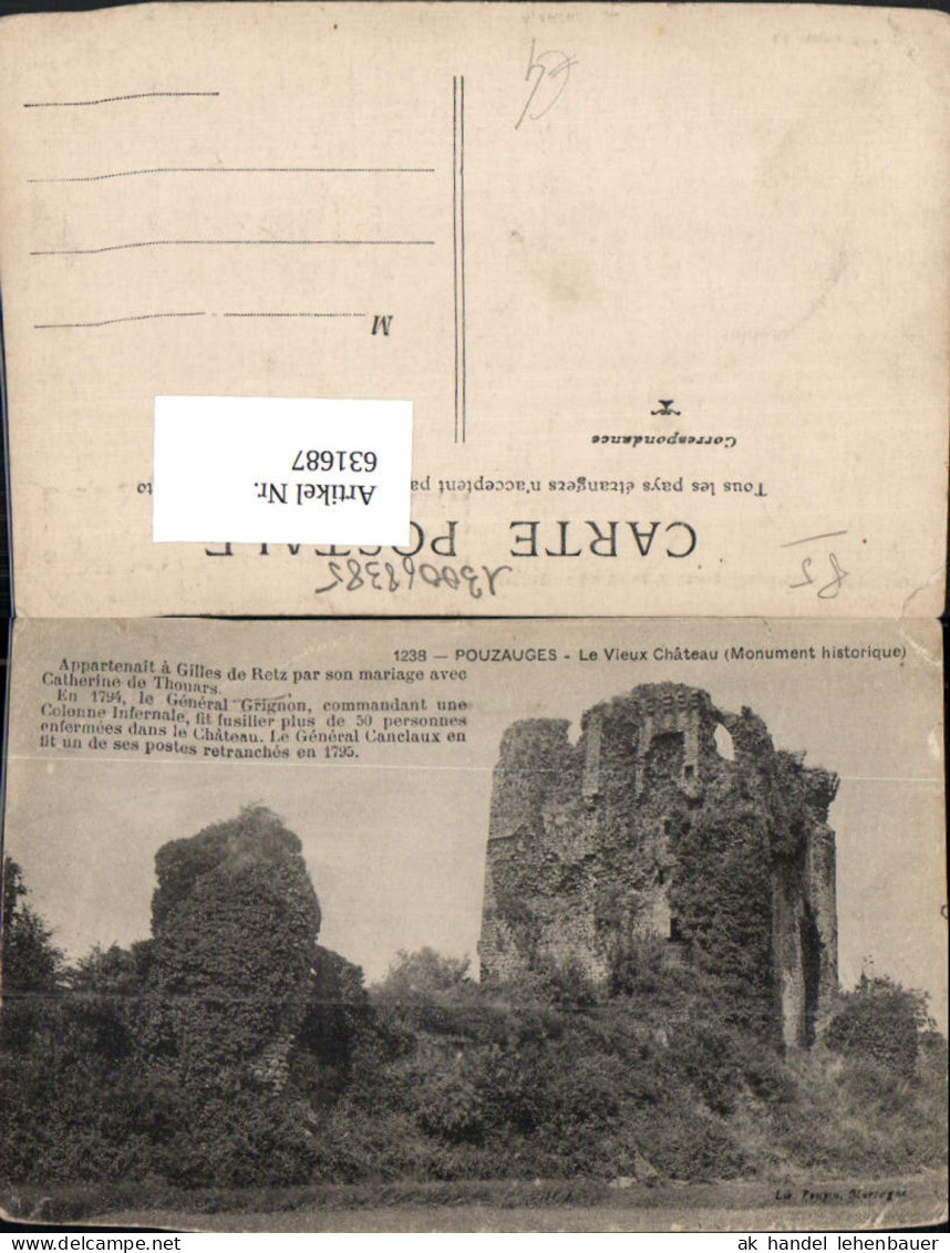 631687,Pouzauges Le Vieux Chateau France