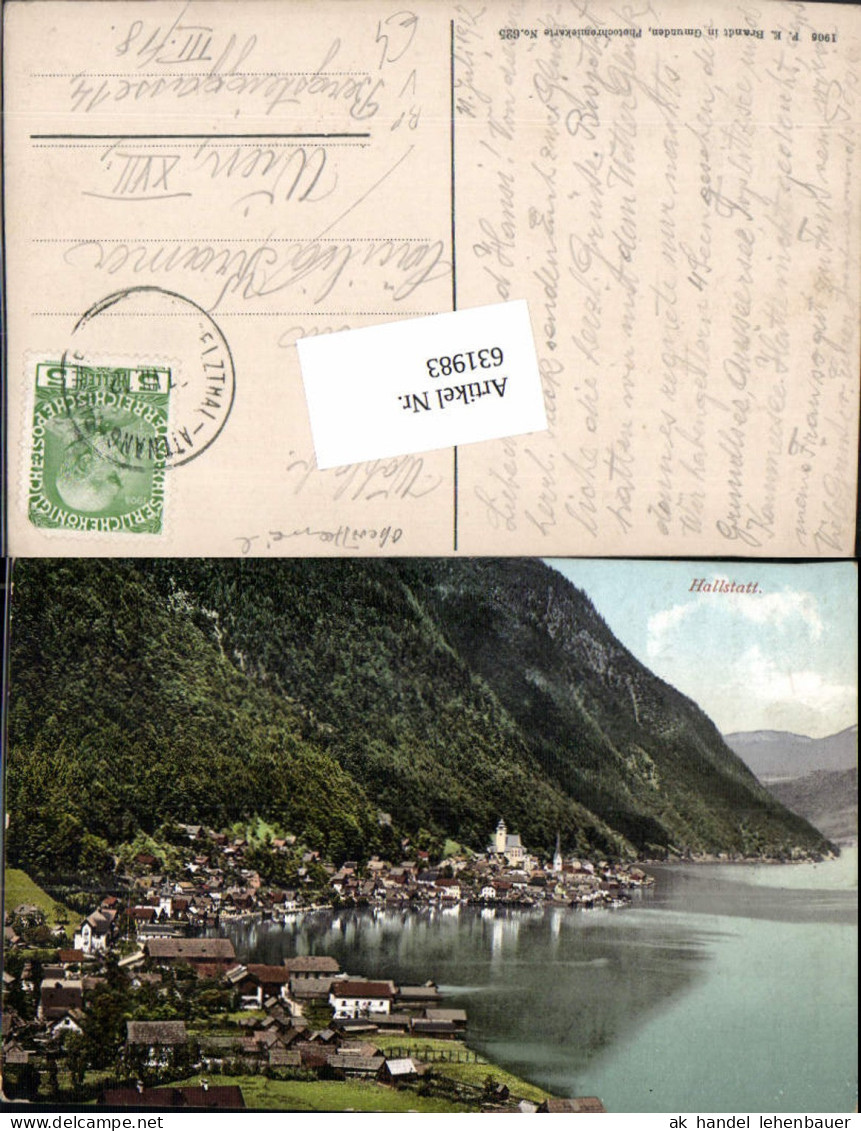 631983,Hallstatt pub Brandt 625 Bahnpost Selzthal Attnang Puchheim