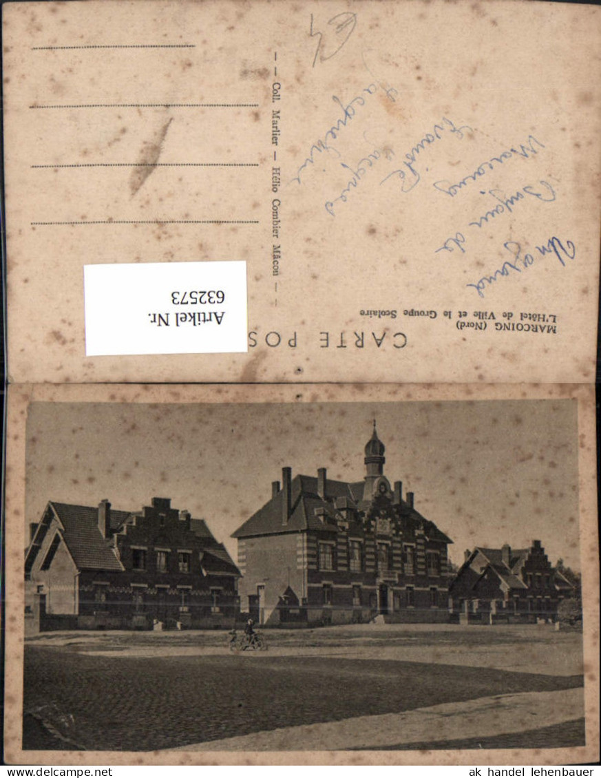 632573,Marcoing Nord L Hotel de Ville et le Groupe Scolaire France