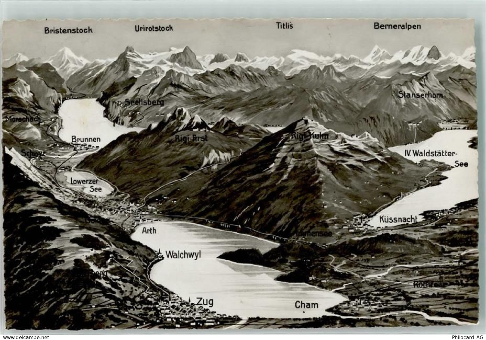 6330 Cham - Vierwaldstättersee Vogelschau Zugersee - 39497860