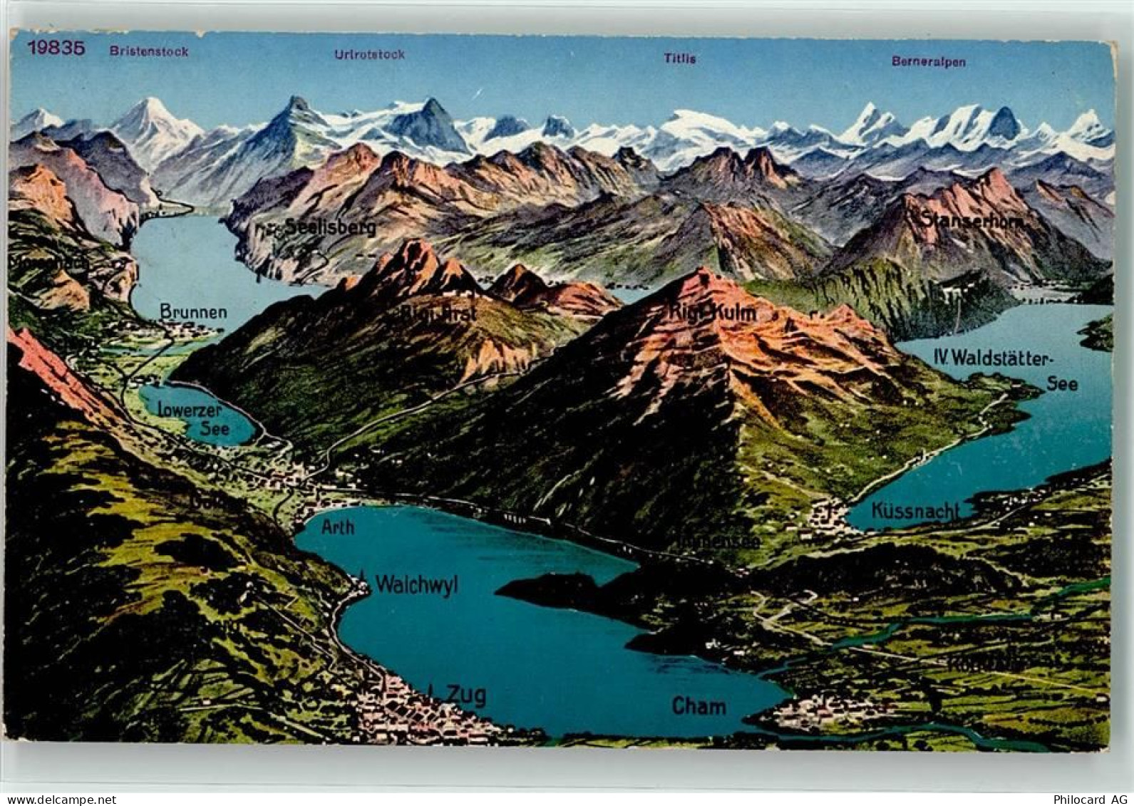 6330 Cham - Vierwaldstättersee Vogelschau Zugersee - 39497872