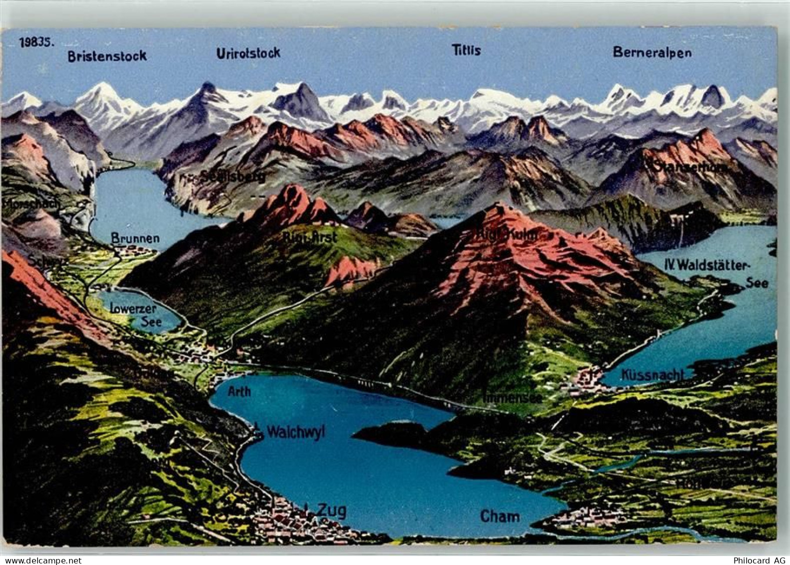 6330 Cham - Vierwaldstättersee Vogelschau Zugersee - 39497882