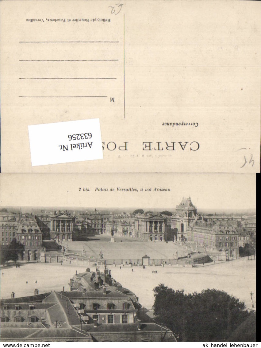 633256,Palais de Versailles a vol d oiseau Schloss France