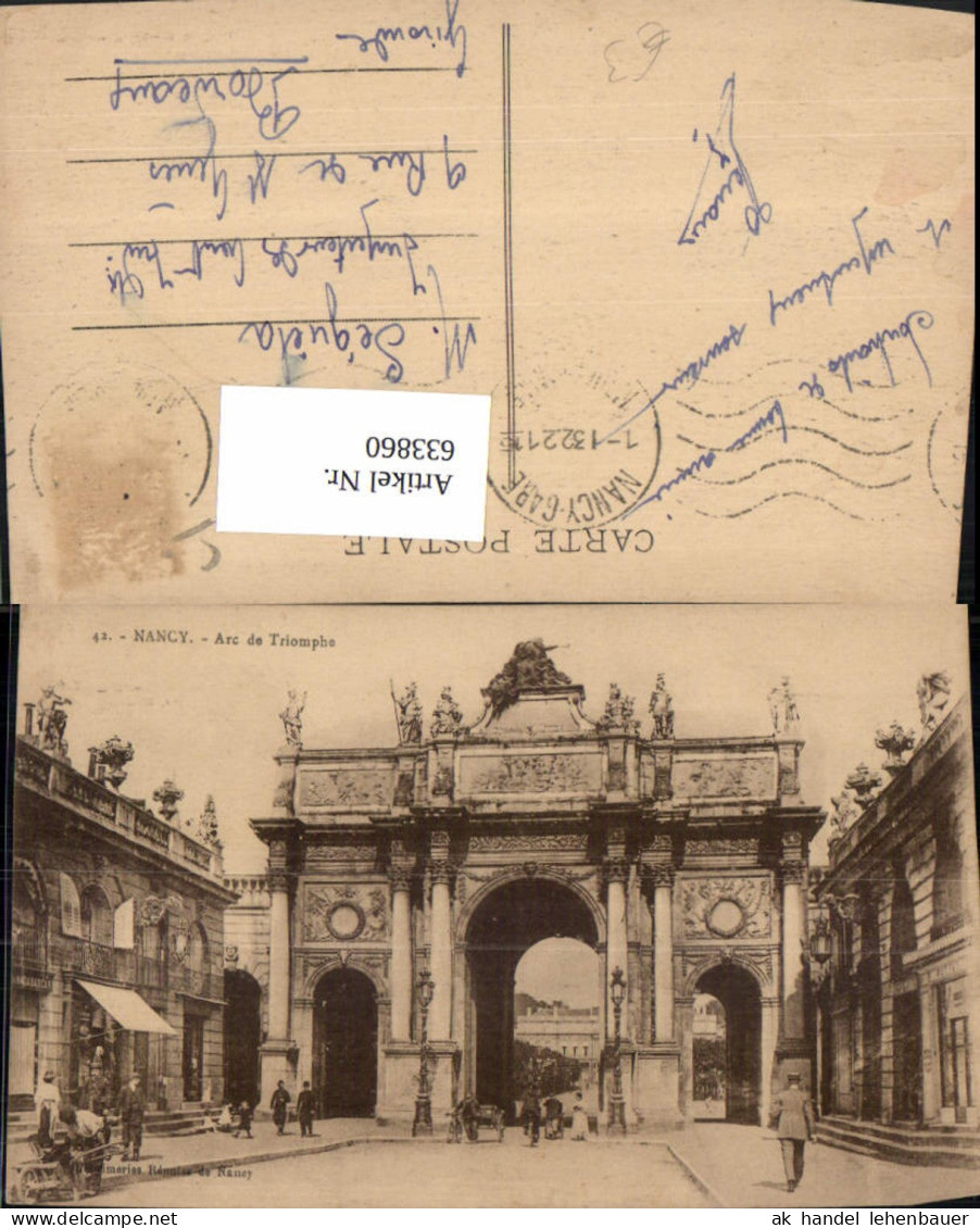 633860,Nancy Arc de Triomphe Triumphbogen France