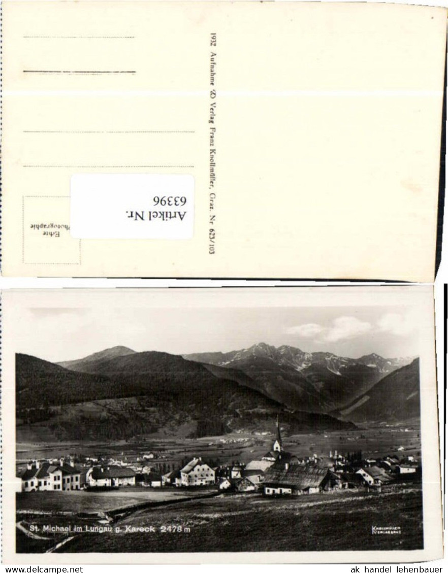 63396,St Michael im Lungau g. Kareck 1932