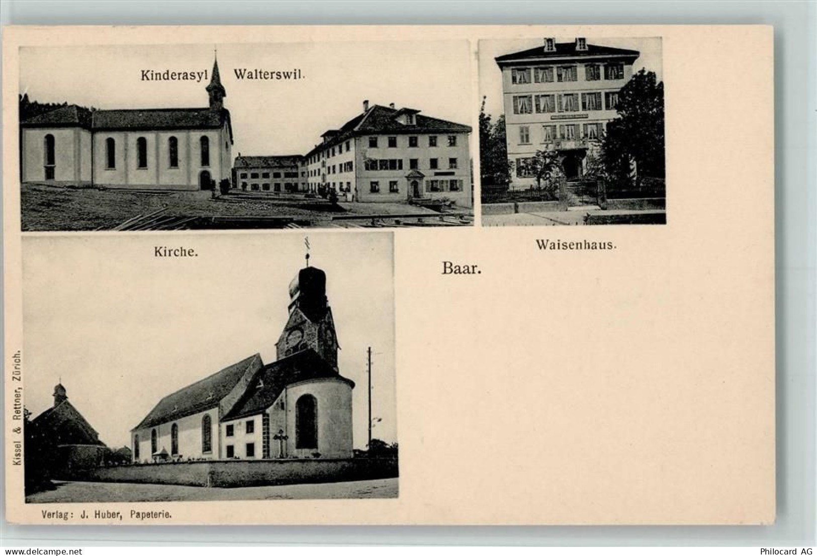 6340 Baar 1905 - Kinderasyl Walterswil, Waisenhaus, Kirche - 13208941